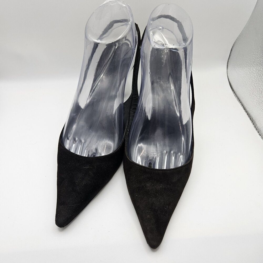 VTG Bally Womens Brown Suede Pointed Toe Heels Power‎ City Work Classic Size 7.5